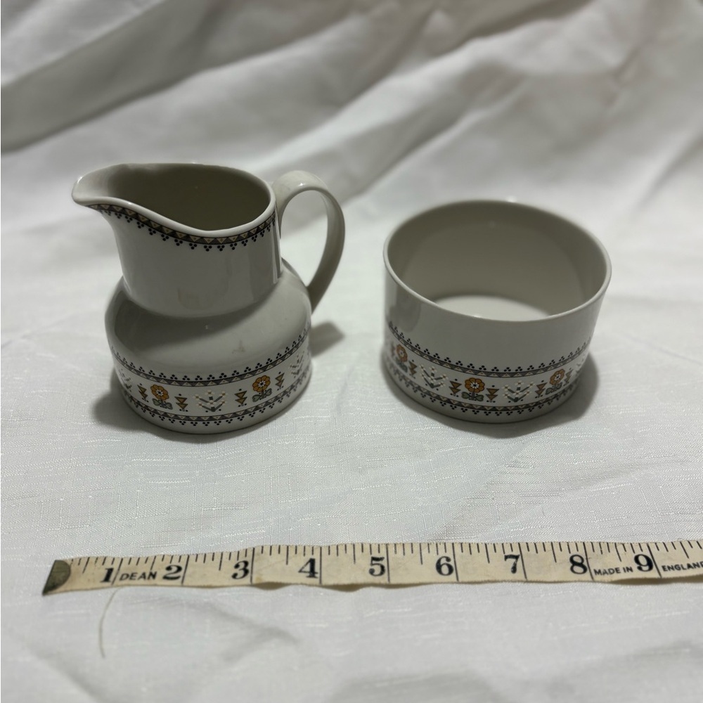 Vintage Royal Doulton “Kimberley” Sugar Dish and Creamer set